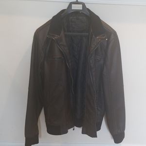 Leather jacket.